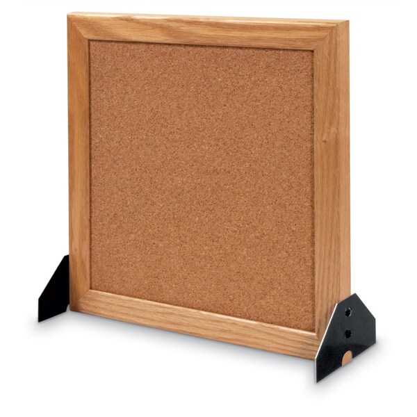 Indoor Enclosed Combo Board, 48"x36", Bronze Frame/Black Porc & Cobalt